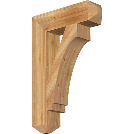 Ekena Millwork Imperial Craftsman Rough Sawn Bracket, Western Red Cedar, 6"W x 24"D x 36"H BKT06X24X36IMP04RWR